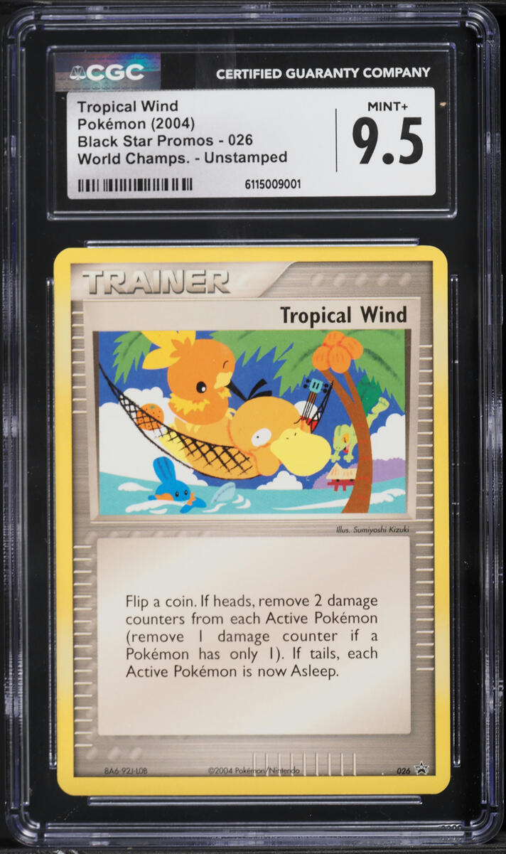 2004 Pokemon Promo World Championships Unstamped Tropical Wind #26 CGC 9.5 MINT+