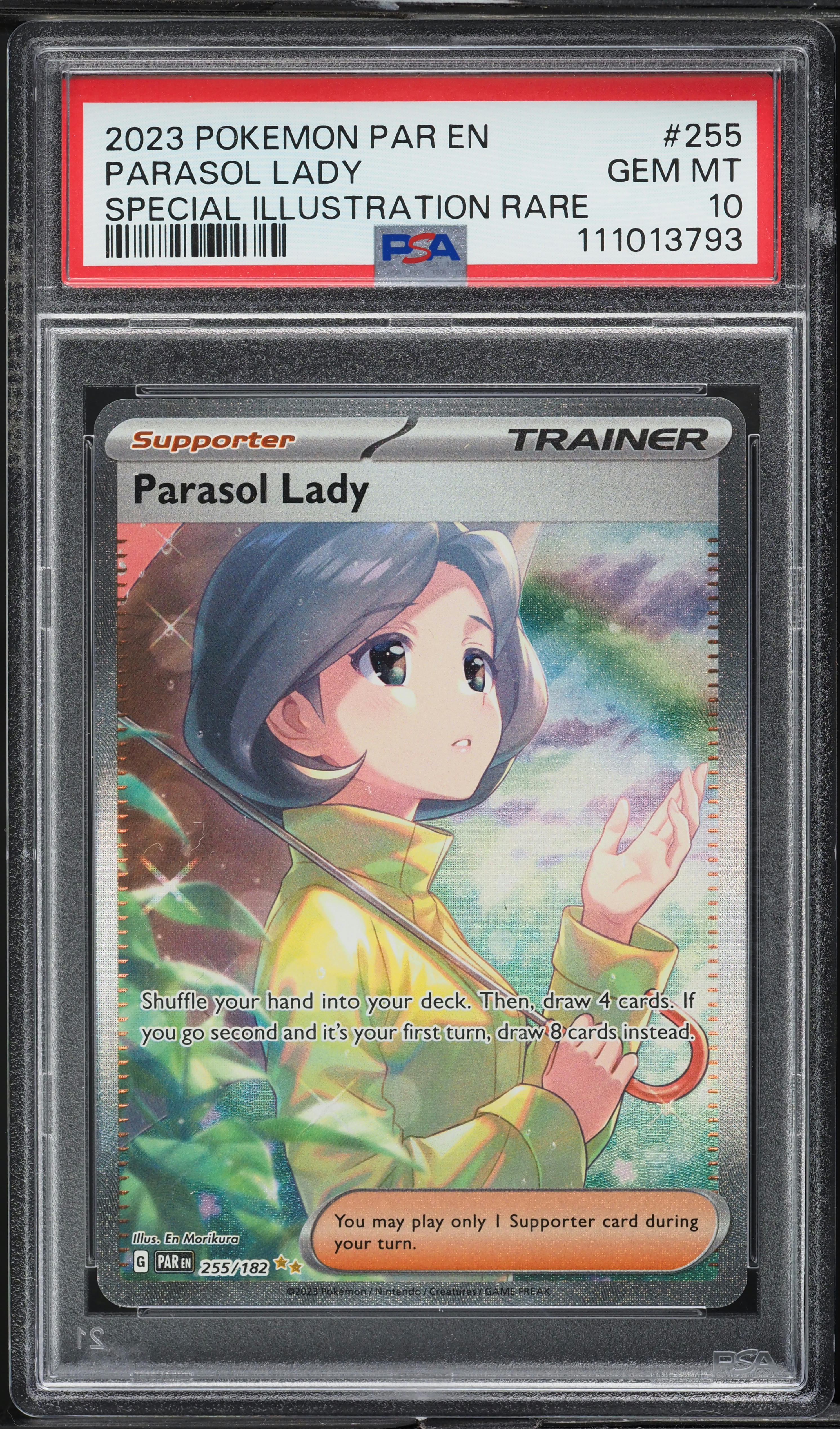 2023 Pokemon Scarlet & Violet Paradox Rift SIR Parasol Lady #255 PSA 10 GEM MINT