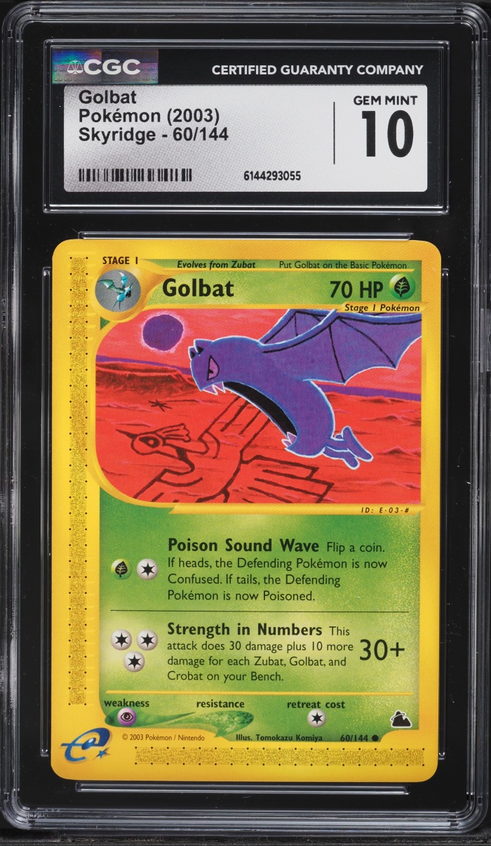 2003 Pokemon Skyridge Golbat #60 CGC 10 GEM MINT