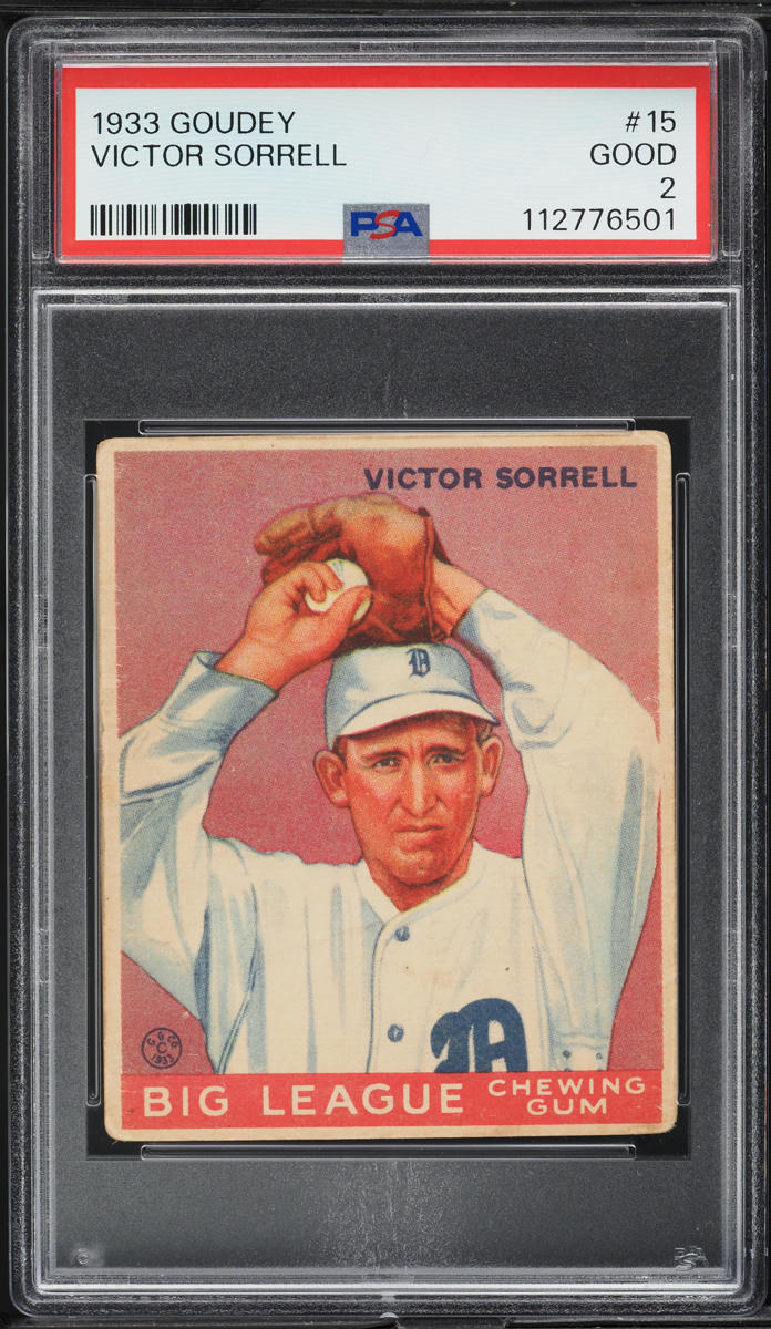 1933 Goudey Victor Sorrell #15 PSA 2 GD