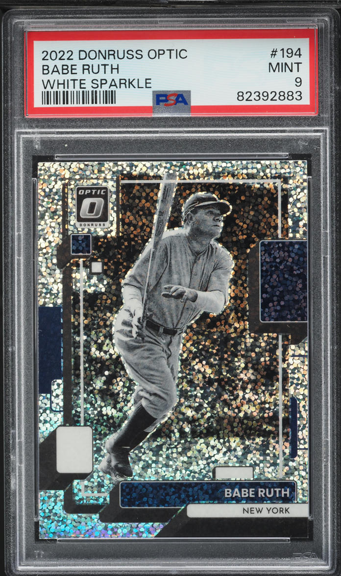 2022 Donruss Optic White Sparkle Babe Ruth #194 PSA 9 MINT