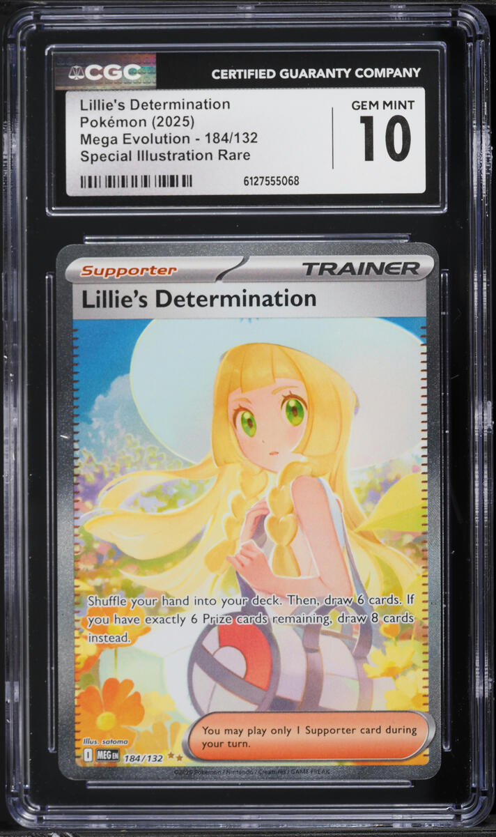 2025 Pokemon Mega Evolution SIR Lillie's Determination #184 CGC 10 GEM MINT