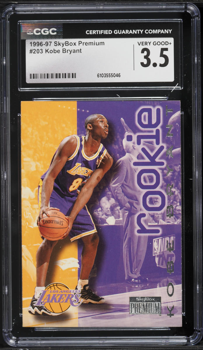 1996 Skybox Premium Kobe Bryant ROOKIE #203 CGC 3.5 VG+