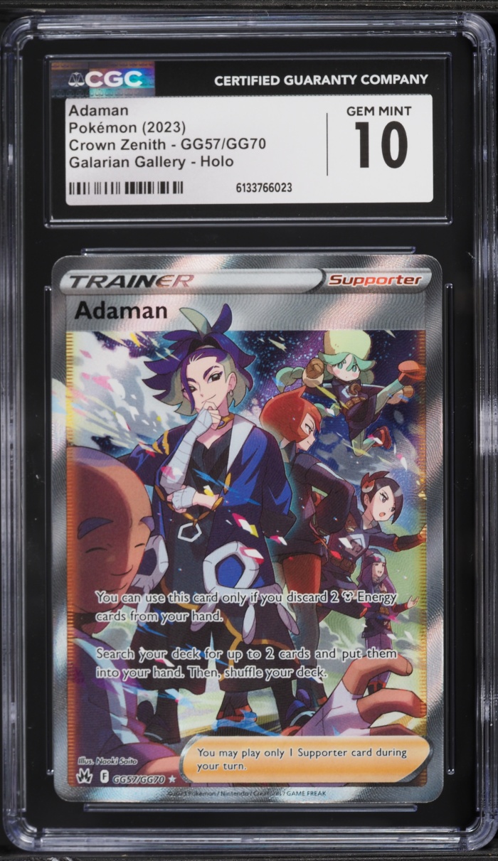 2023 Pokemon Sword & Shield Crown Zenith Full Art Adaman #GG57 CGC 10 GEM MINT