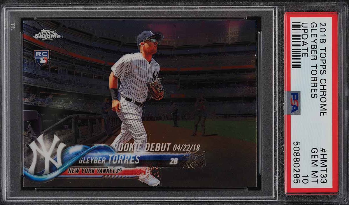 2018 Topps Chrome Update Gleyber Torres ROOKIE #HMT26 PSA 10 GEM
