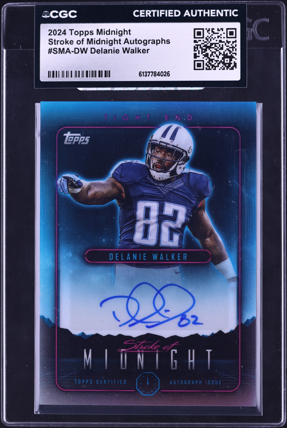 2024 Topps Midnight Stroke Of Midnight Delanie Walker AUTO #SMA-DW CGC AUTH