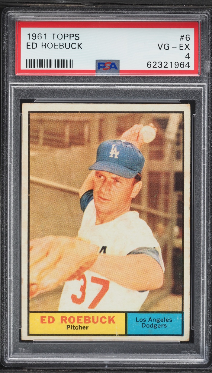 1961 Topps Ed Roebuck #6 PSA 4 VGEX