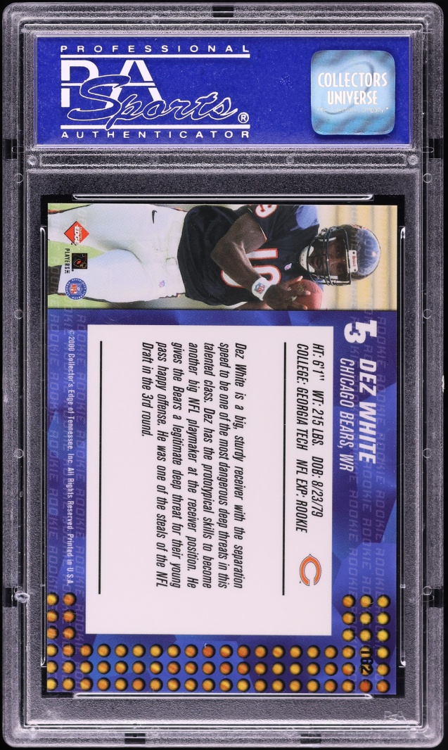2000 Collector's Edge T3 Retail Dez White ROOKIE #162 PSA 9 MINT
