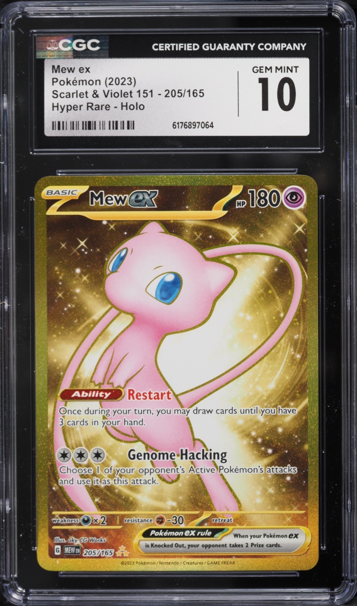 2023 Pokemon Scarlet & Violet 151 Gold Rare Mew EX #205 CGC 10 GEM MINT