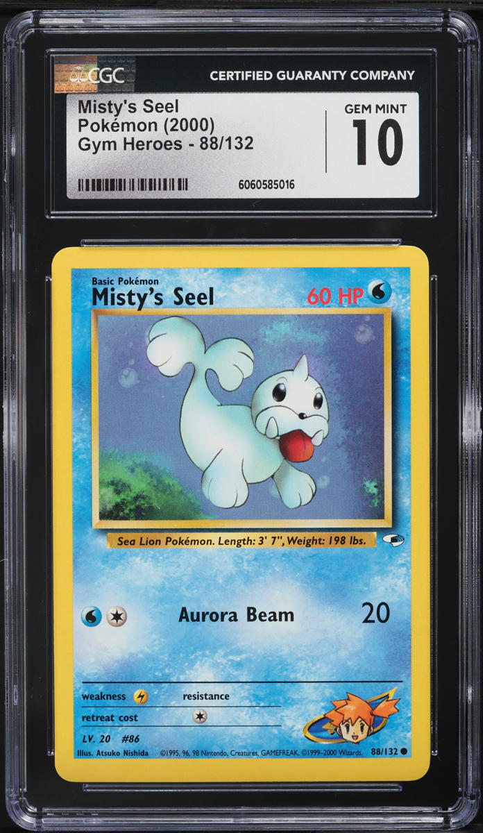 2000 Pokemon Gym Heroes Misty's Seel #88 CGC 10 GEM MINT