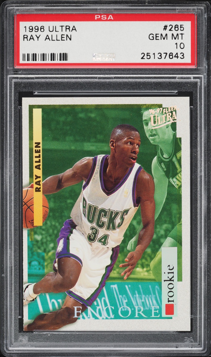 1996 Ultra Basketball Ray Allen ROOKIE #265 PSA 10 GEM MINT