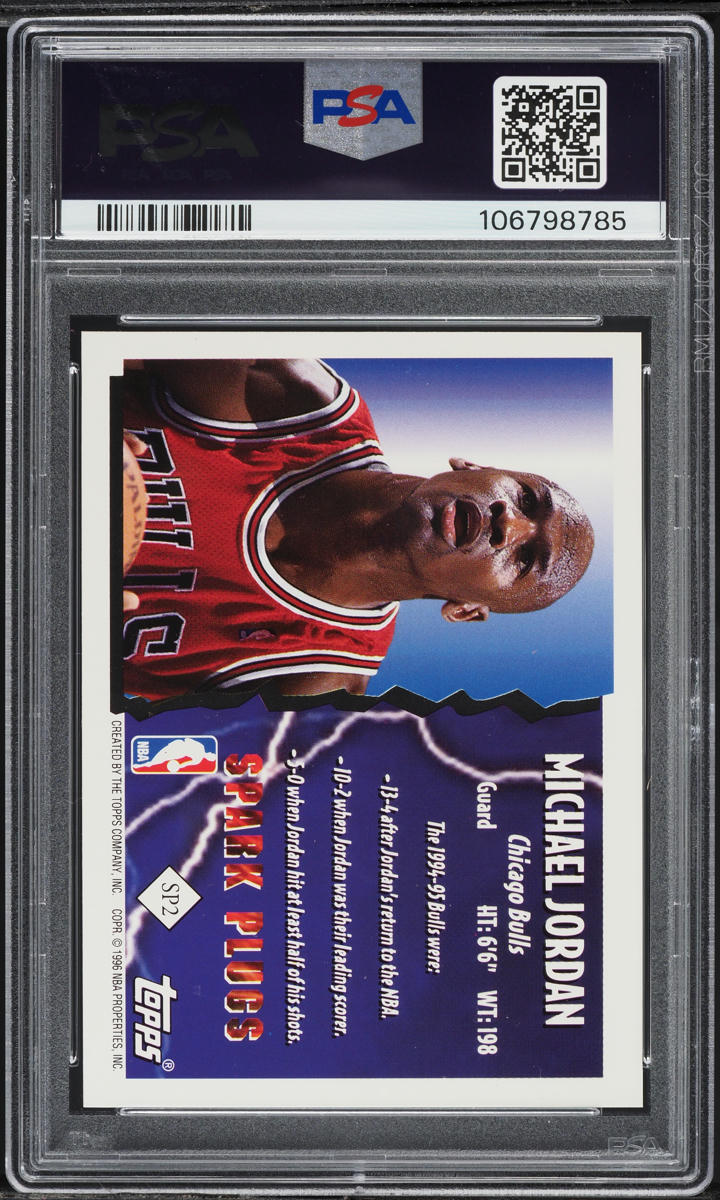 1995 Topps Basketball Spark Plugs Michael Jordan #SP2 PSA 9 MINT