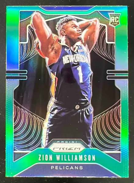 2019-20 Panini Prizm Prizms Green #248 Zion Williamson RC on