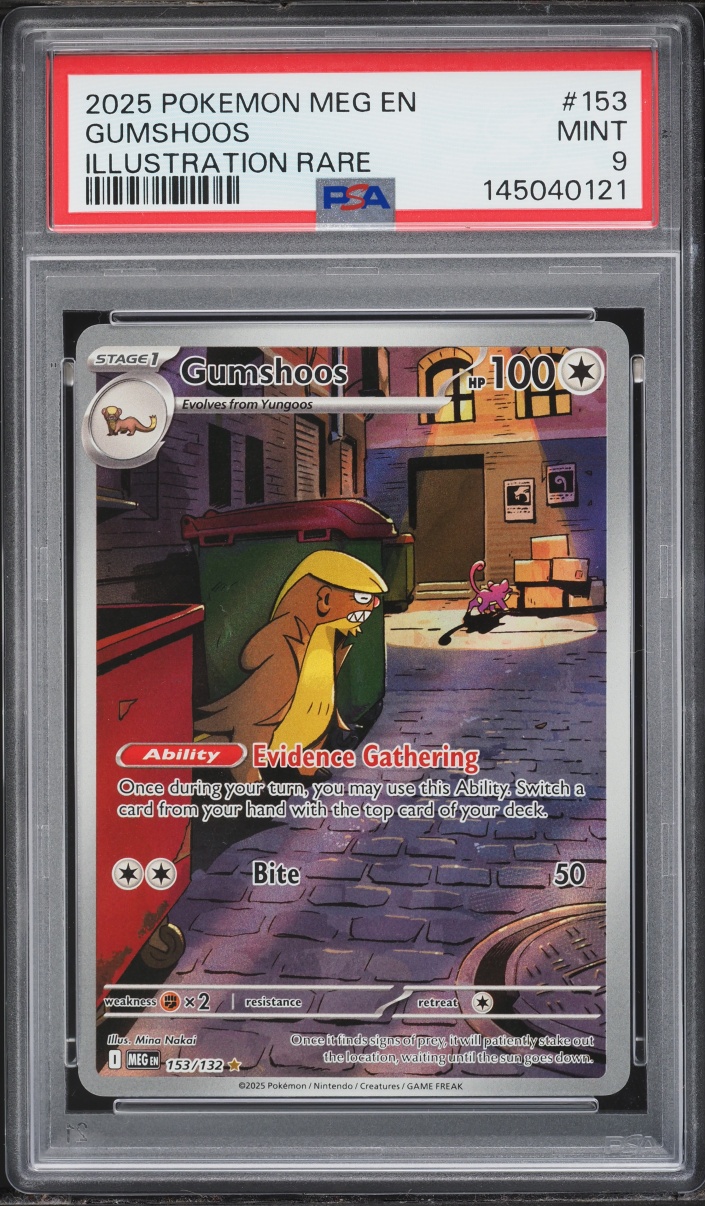 2025 Pokemon Mega Evolution IR Gumshoos #153 PSA 9 MINT