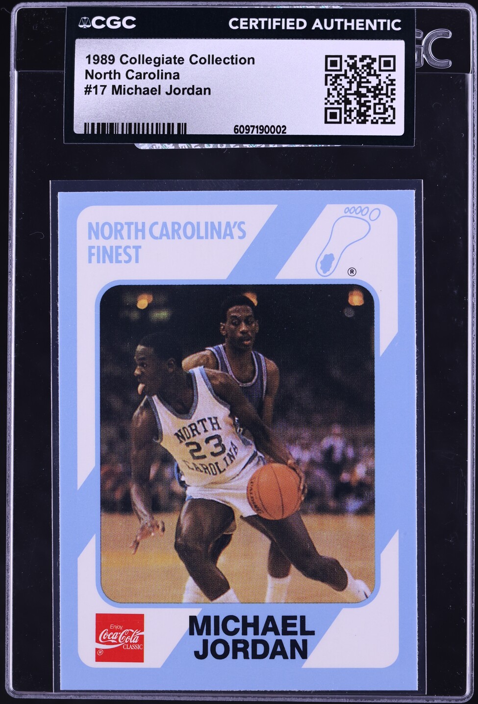 1989 Collegiate Collection North Carolina Michael Jordan #17 CGC AUTH
