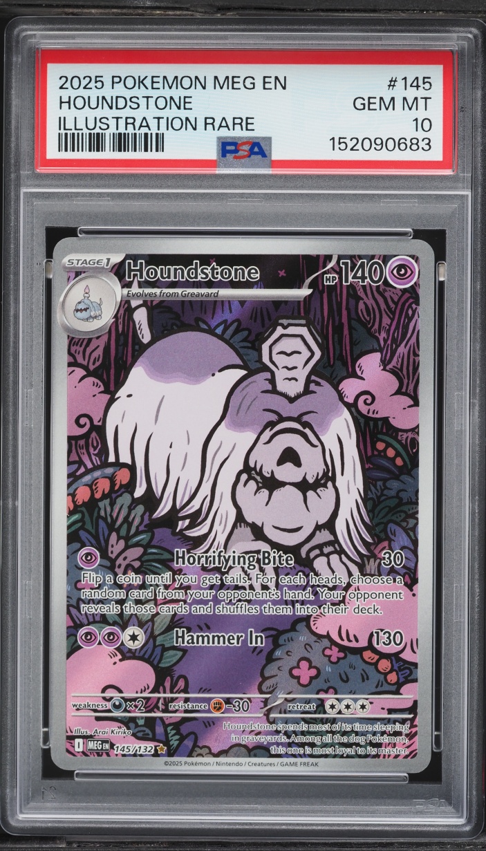 2025 Pokemon Mega Evolution IR Houndstone #145 PSA 10 GEM MINT