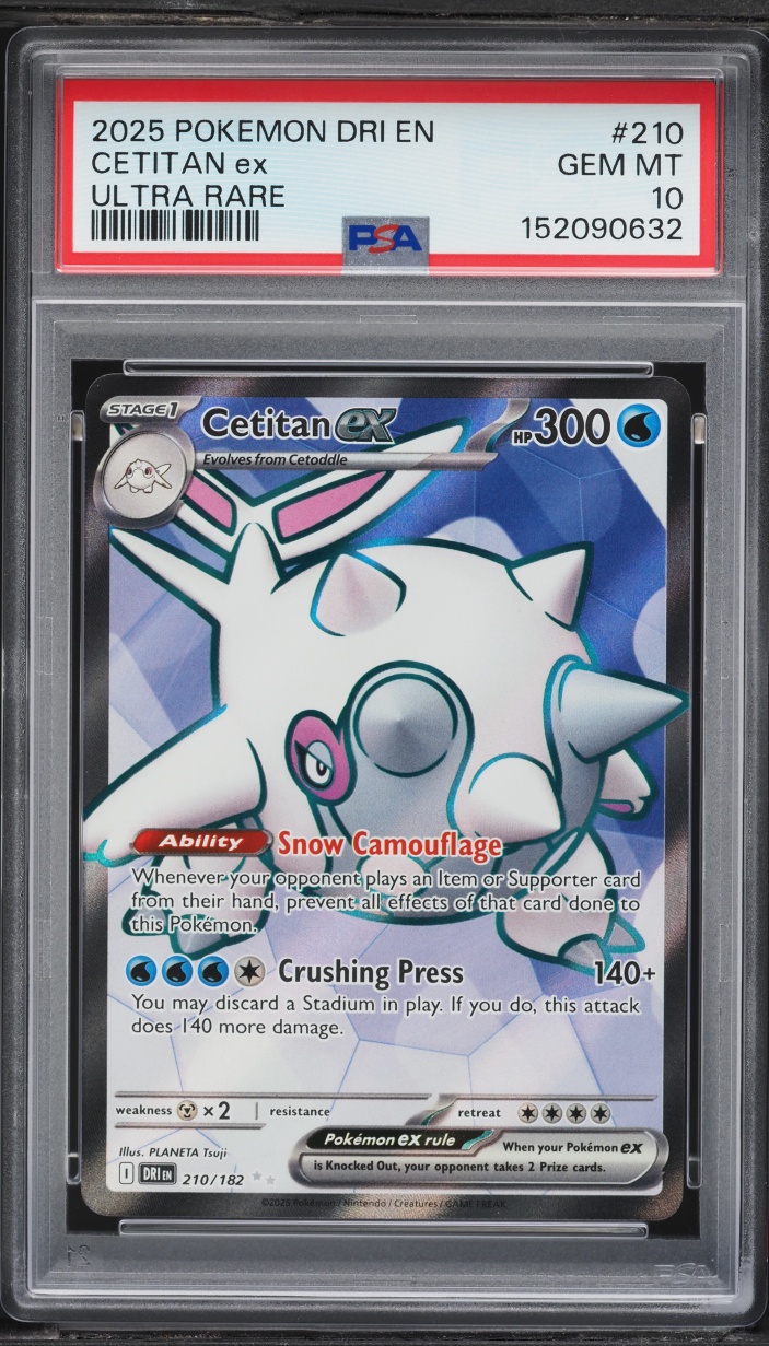2025 Pokemon Scarlet & Violet Destined Rivals Full Art Cetitan ex #210 PSA 10 GEM MINT