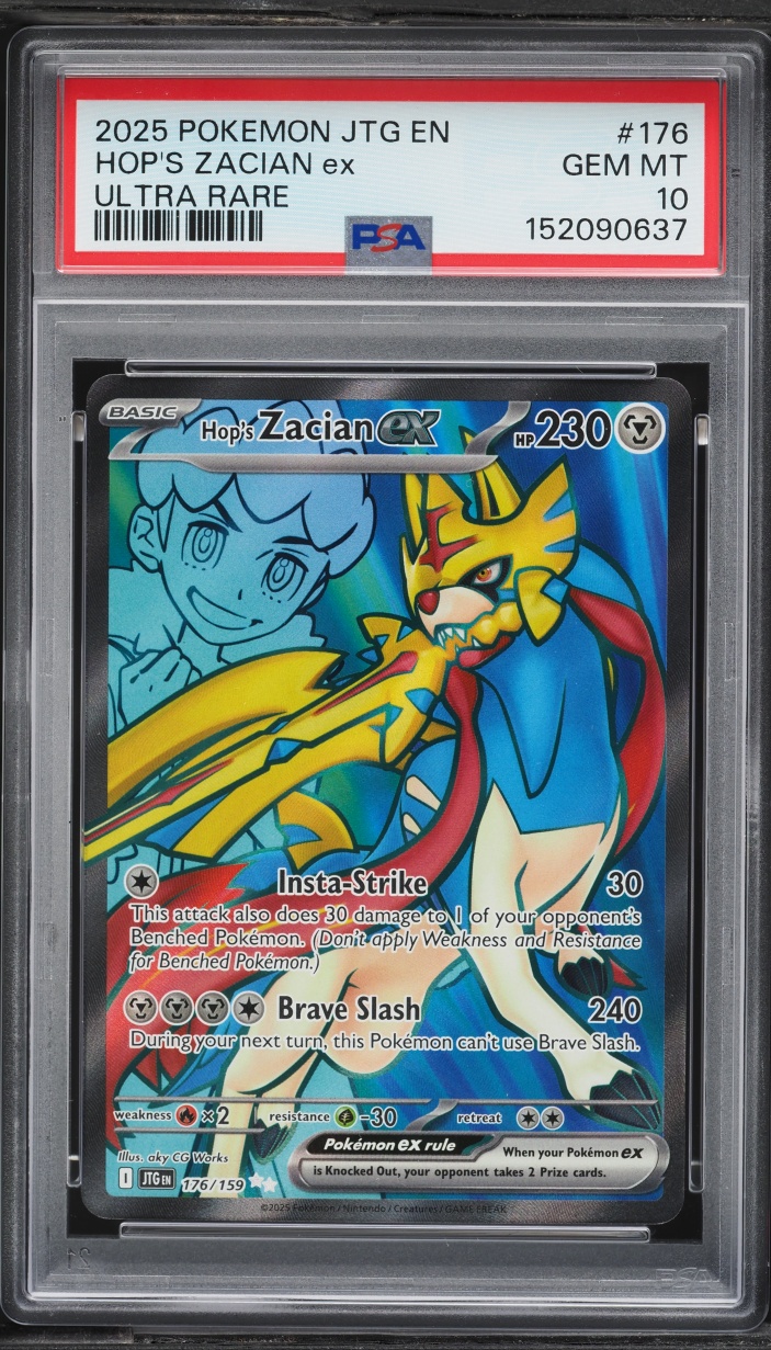 2025 Pokemon Scarlet & Violet Journey Together Full Art Hop's Zacian ex #176 PSA 10 GEM MINT