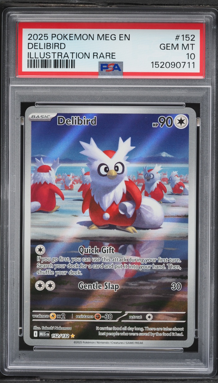 2025 Pokemon Mega Evolution IR Delibird #152 PSA 10 GEM MINT