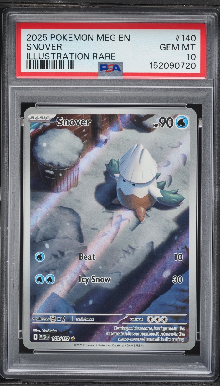 2025 Pokemon Mega Evolution IR Snover #140 PSA 10 GEM MINT