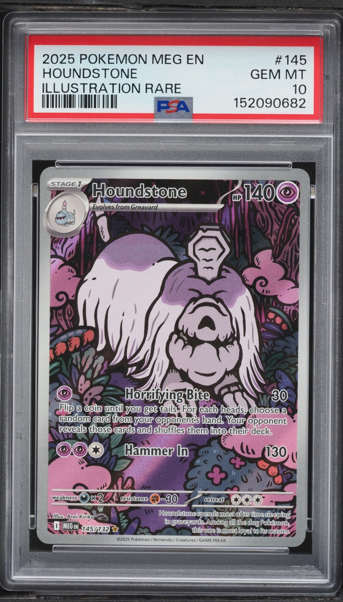 2025 Pokemon Mega Evolution IR Houndstone #145 PSA 10 GEM MINT