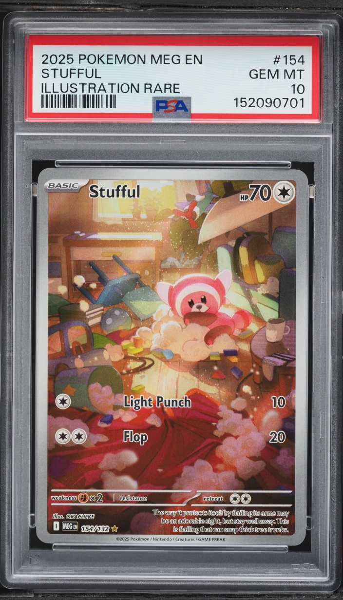 2025 Pokemon Mega Evolution IR Stufful #154 PSA 10 GEM MINT
