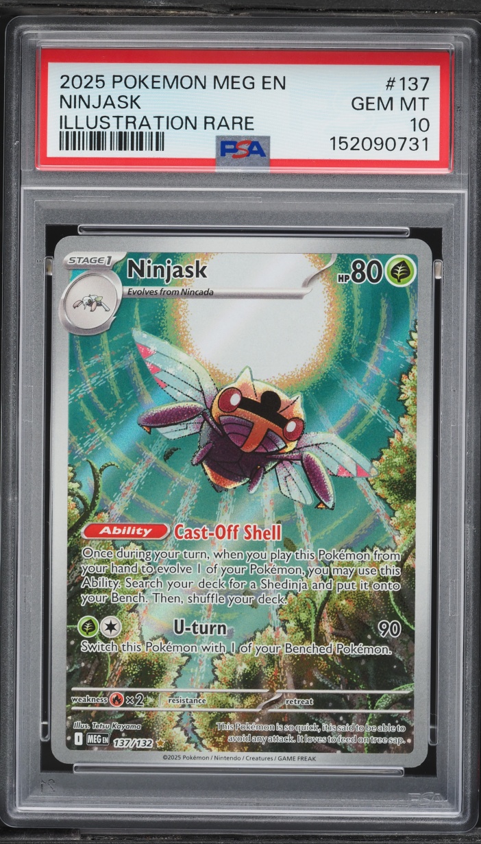 2025 Pokemon Mega Evolution IR Ninjask #137 PSA 10 GEM MINT