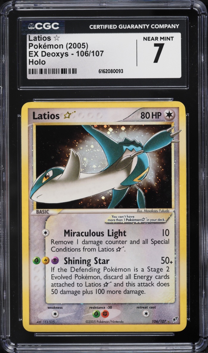 2005 Pokemon EX Deoxys Holo Latios Gold Star #106 CGC 7 NRMT