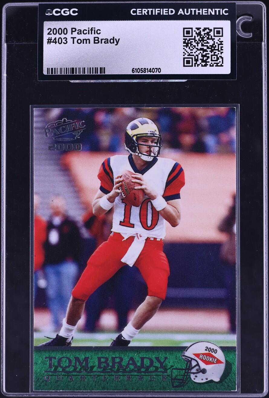2000 Pacific Football Tom Brady ROOKIE #403 CGC AUTH