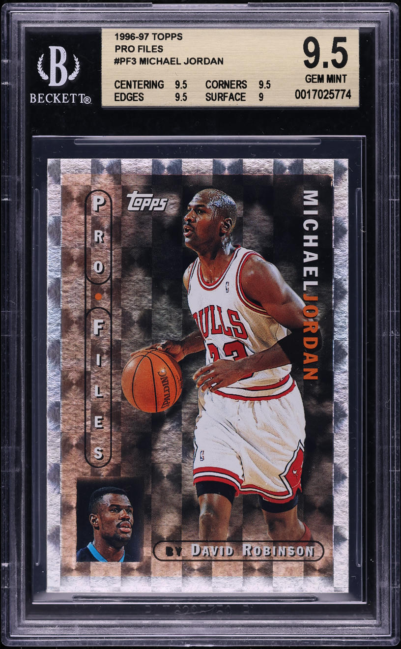 1996 Topps Pro Files Michael Jordan #PF-3 BGS 9.5 GEM MINT