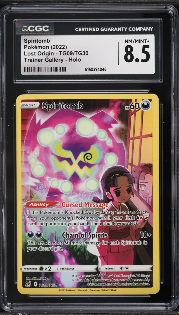 2022 Pokemon Sword & Shield Lost Origin CHR Spiritomb #TG09 CGC 8.5 NM-MT+