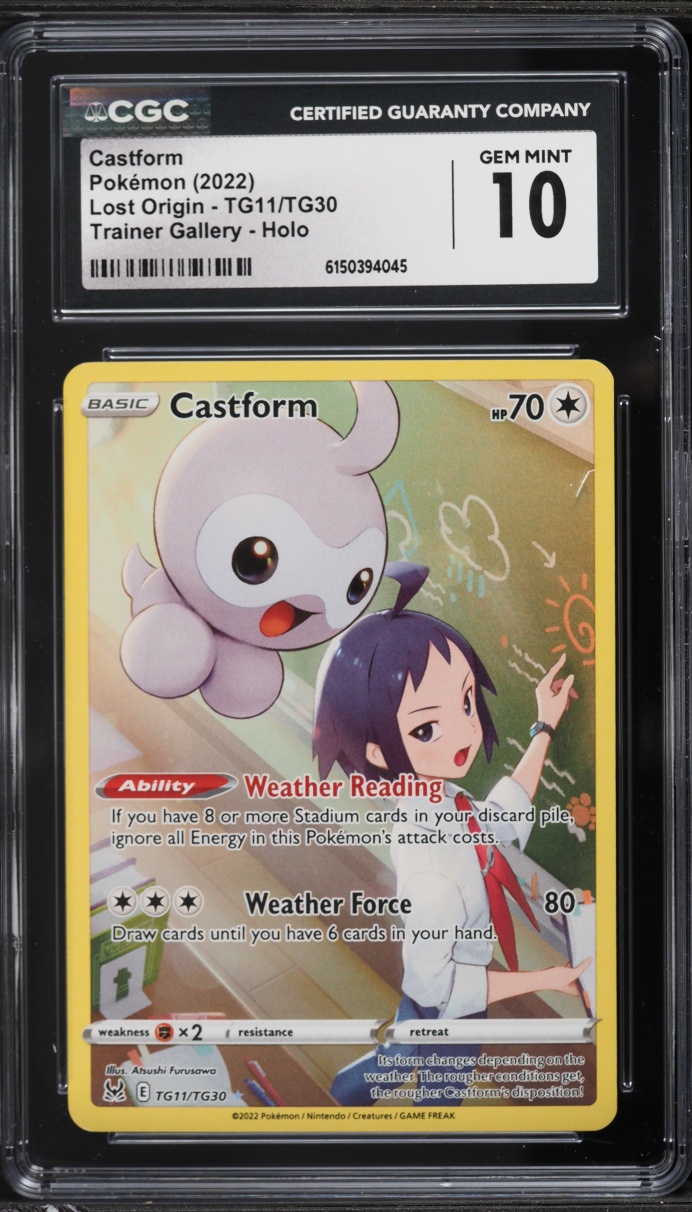 2022 Pokemon Sword & Shield Lost Origin CHR Castform #TG11 CGC 10 GEM MINT