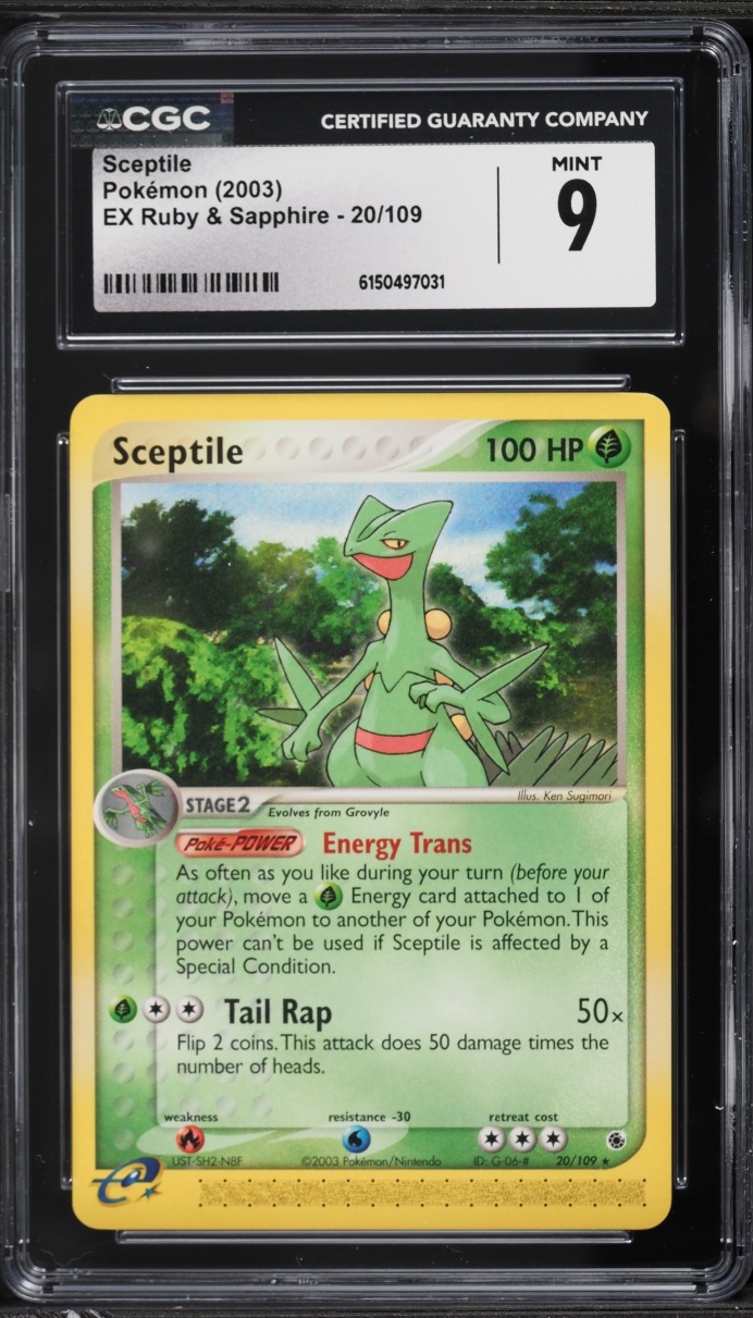 2003 Pokemon EX Ruby & Sapphire Sceptile #20 CGC 9 MINT