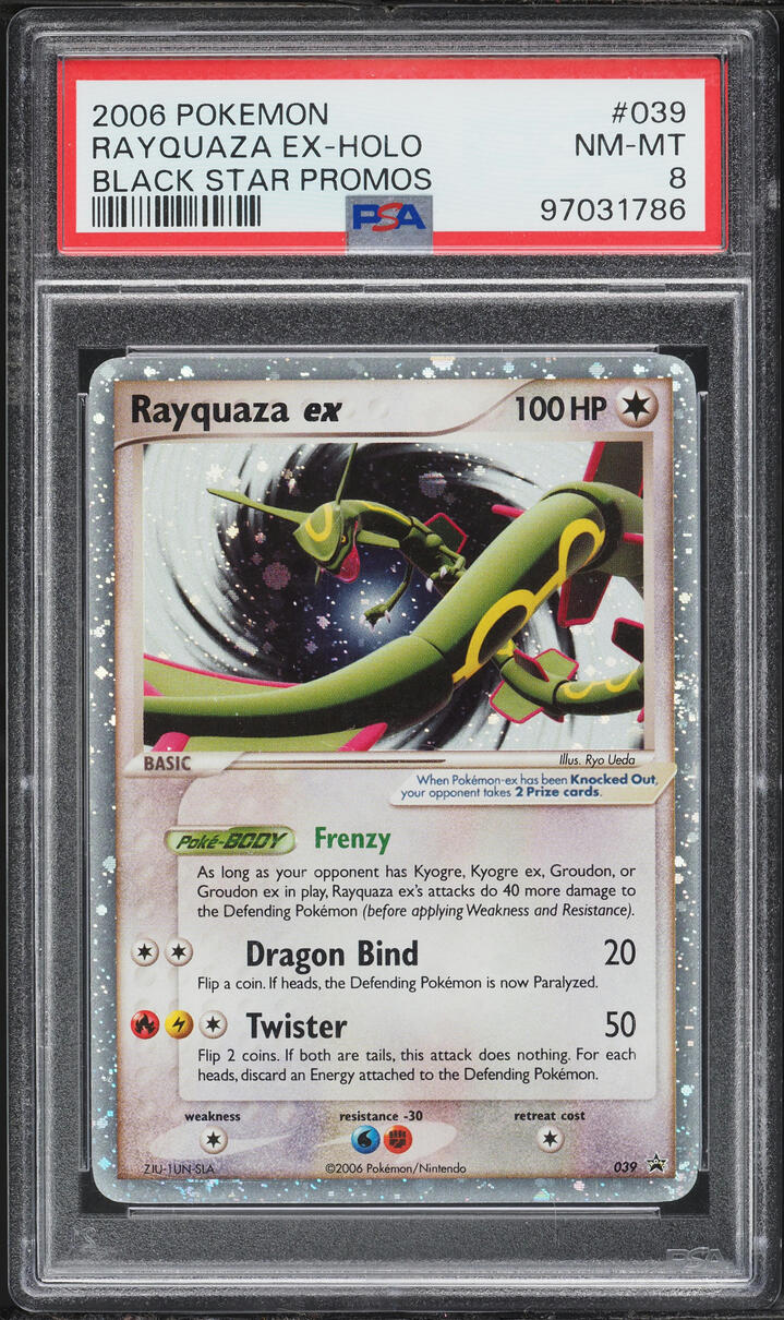 2006 Pokemon Black Star Promo Holo Rayquaza ex #39 PSA 8 NM-MT