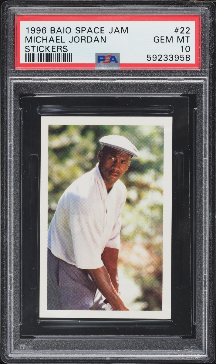 1996 Baio Space Jam Stickers Michael Jordan #22 PSA 10 GEM MINT