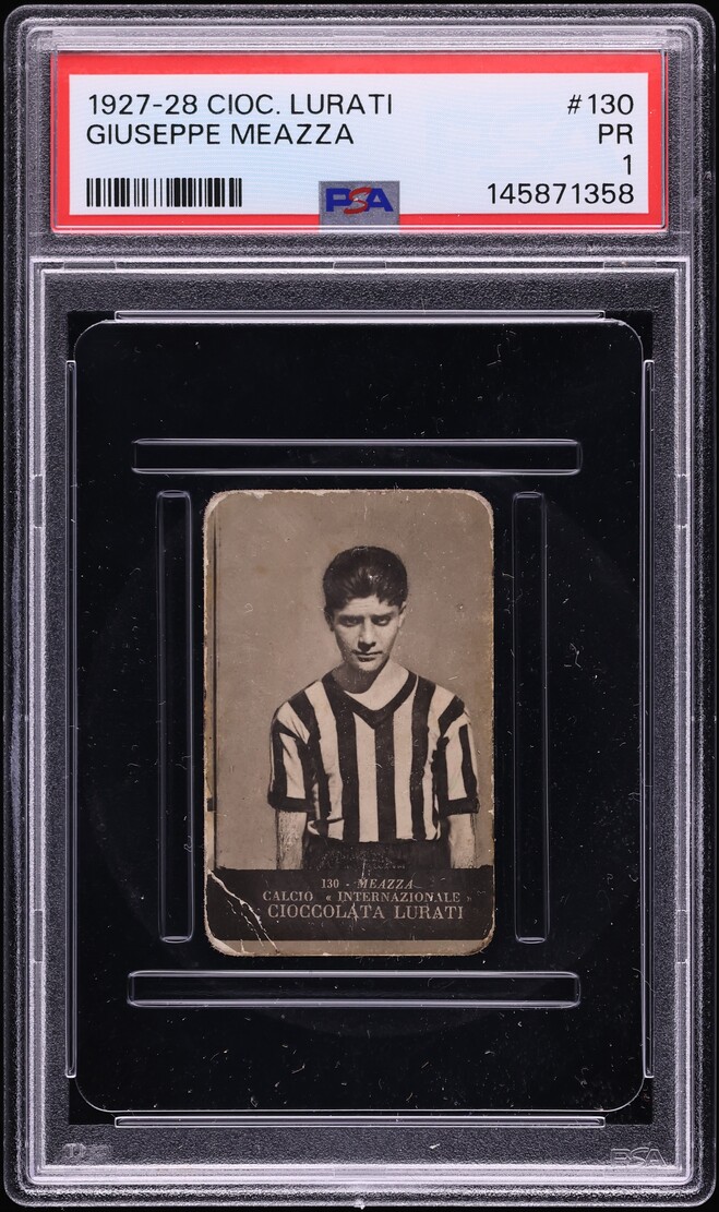 1927 Cioccolata Lurati Giuseppe Meazza ROOKIE #130 PSA 1 PR