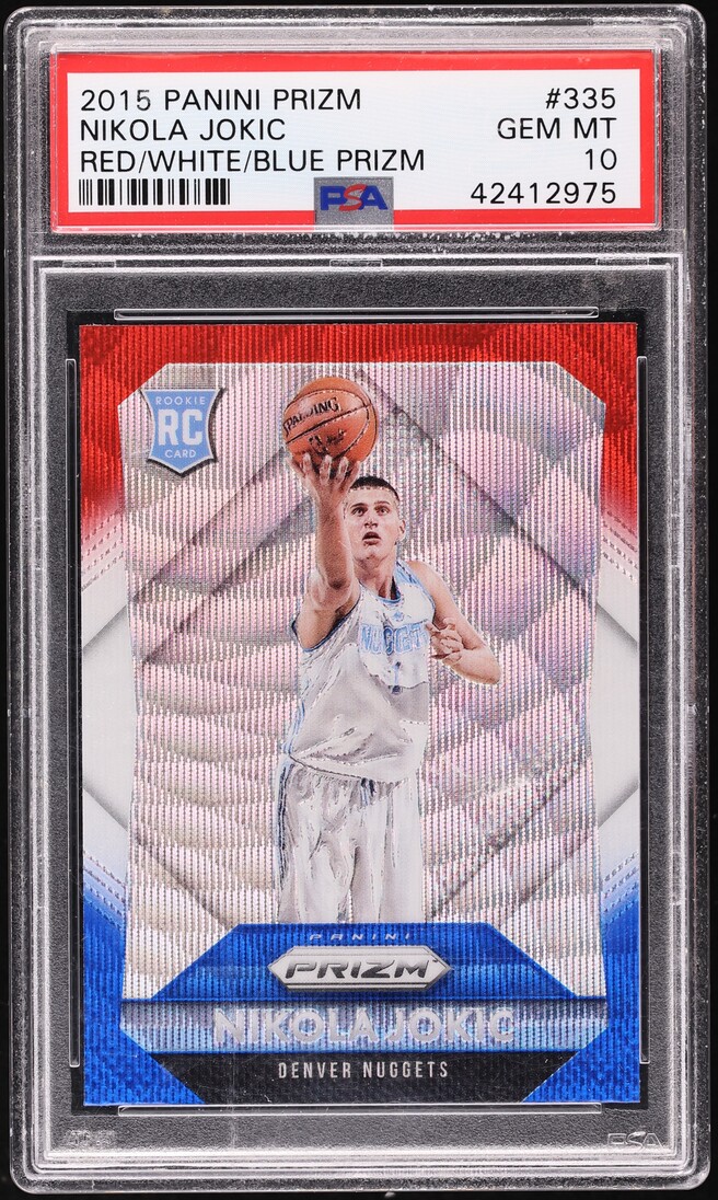 2015 Panini Prizm Red White Blue Nikola Jokic ROOKIE #335 PSA 10 GEM MINT