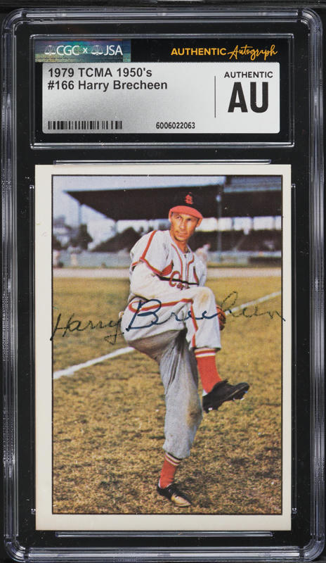 1979 TCMA '50's Harry Brecheen AUTO #166 JSA CGC AUTH on Fanatics