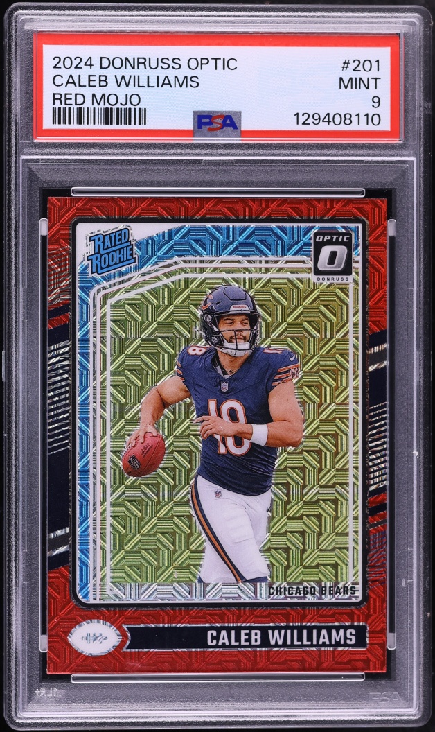 2024 Donruss Optic Red Mojo Caleb Williams ROOKIE #201 PSA 9 MINT