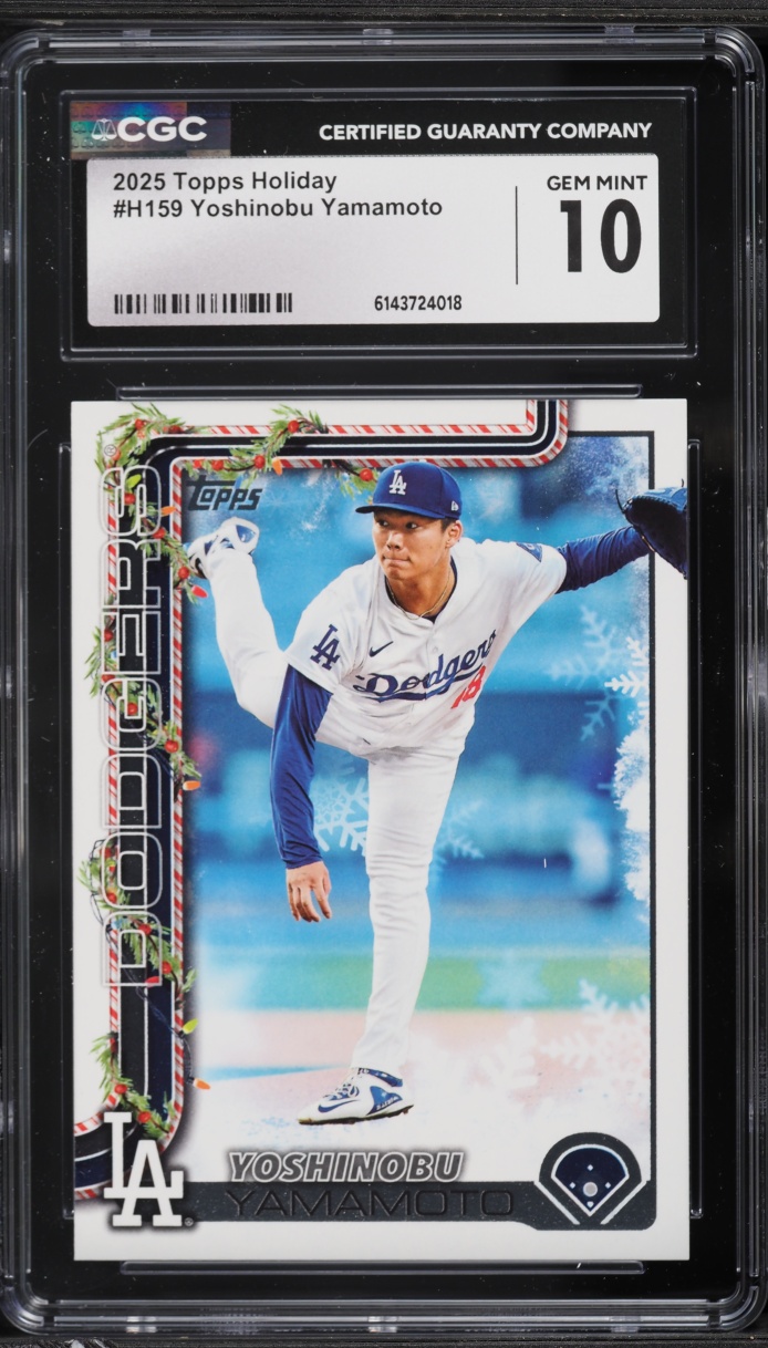 2025 Topps Holiday Yoshinobu Yamamoto #H159 CGC 10 GEM MINT