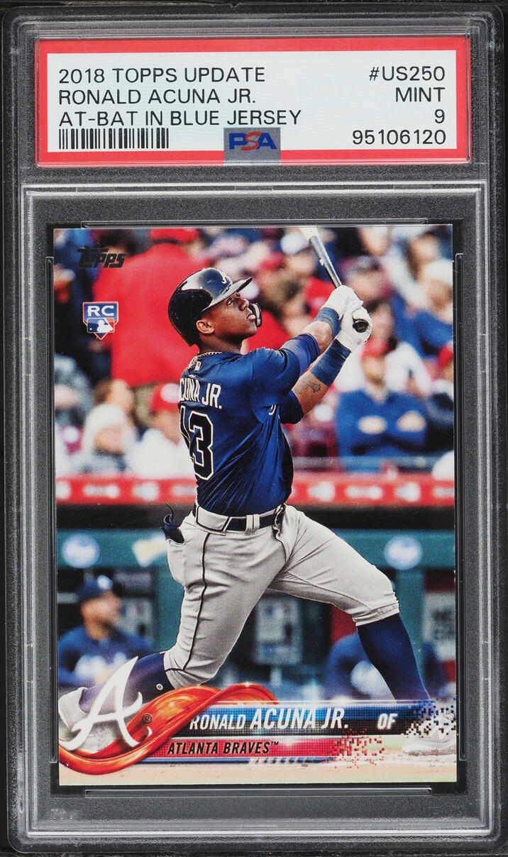 2018 Topps Update Ronald Acuna Jr. ROOKIE #US250 PSA 9 MINT