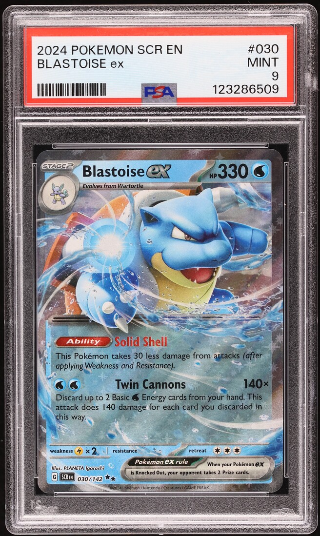 2024 Pokemon Scarlet & Violet Stellar Crown Holo Blastoise EX #30 PSA 9 MINT