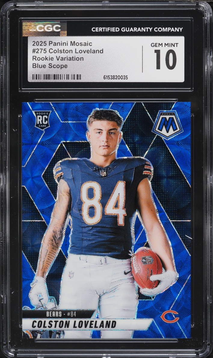 2025 Panini Mosaic Variation Blue Scope Colston Loveland ROOKIE #275 CGC 10 GEM MINT
