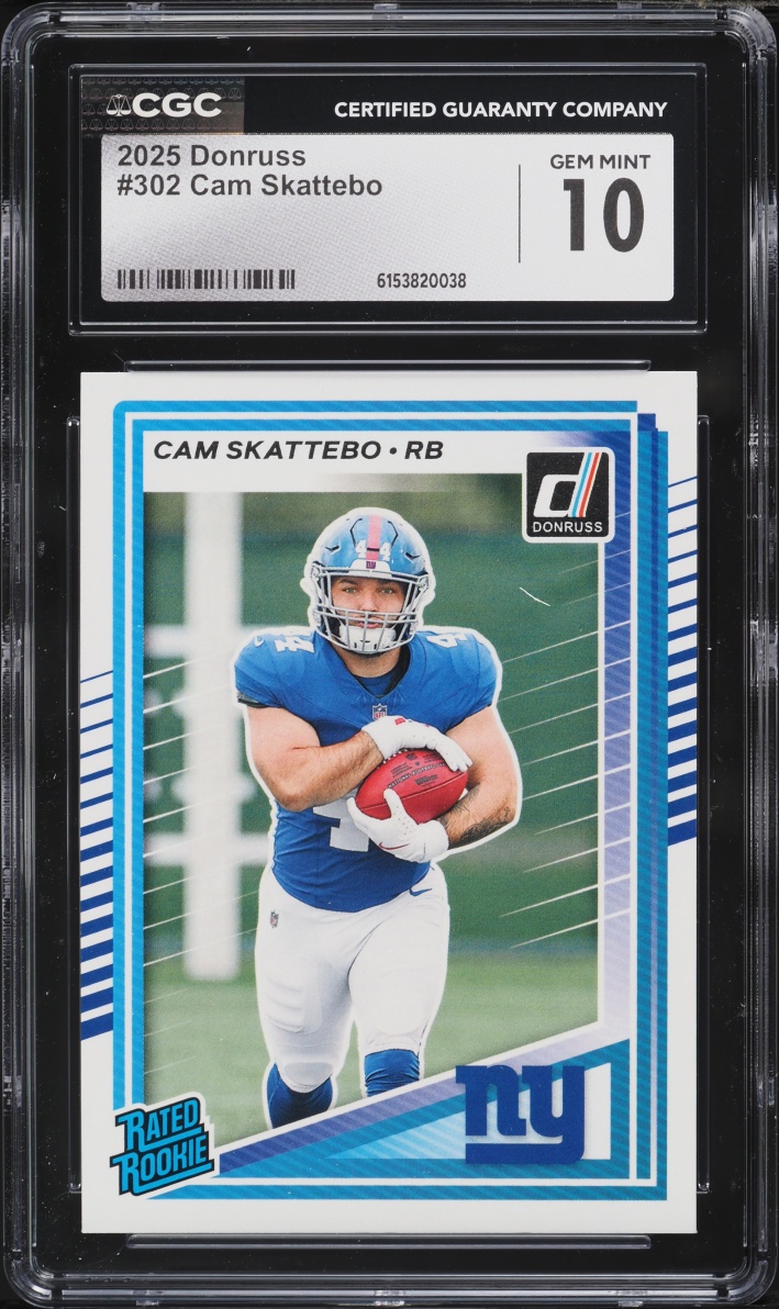 2025 Donruss Football Cam Skattebo ROOKIE #302 CGC 10 GEM MINT
