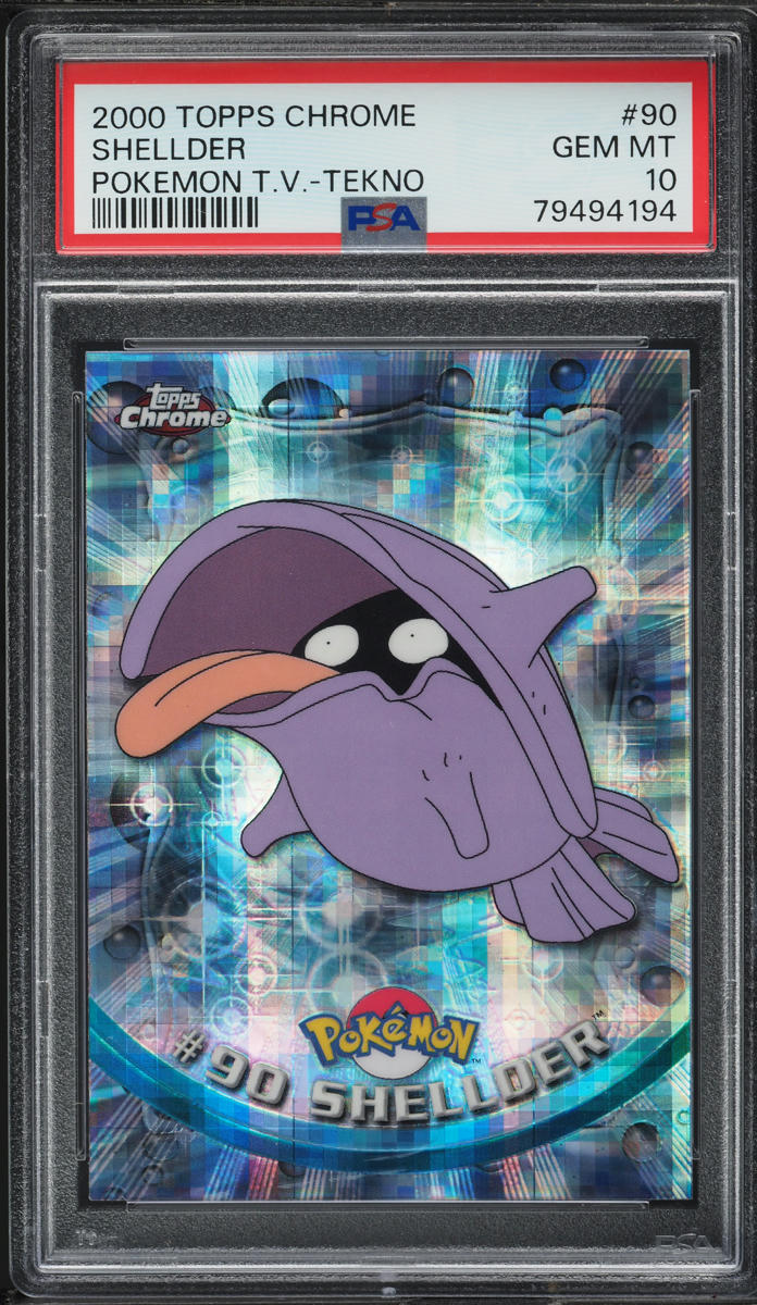 2000 Topps Chrome Pokemon Series 2 Tekno Shellder #90 PSA 10 GEM MINT