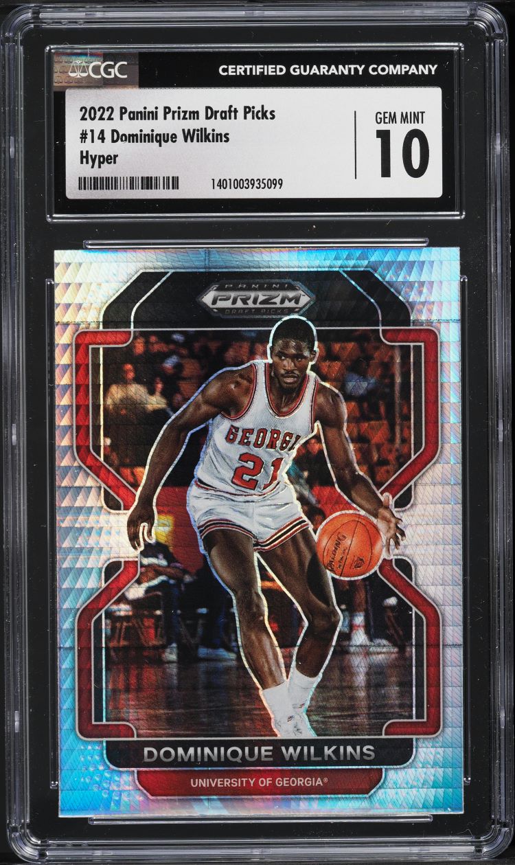 2022 Panini Prizm Draft Picks Hyper Dominique Wilkins #14 CGC 10 GEM MINT - Main Image