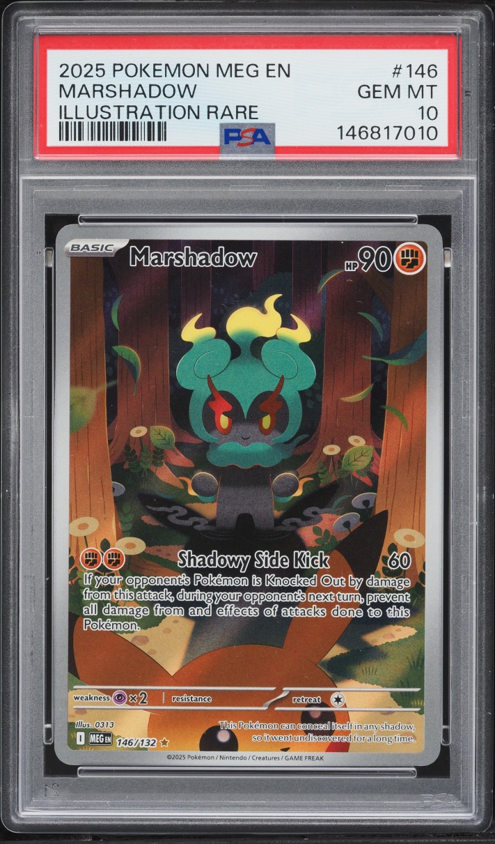 2025 Pokemon Mega Evolution IR Marshadow #146 PSA 10 GEM MINT