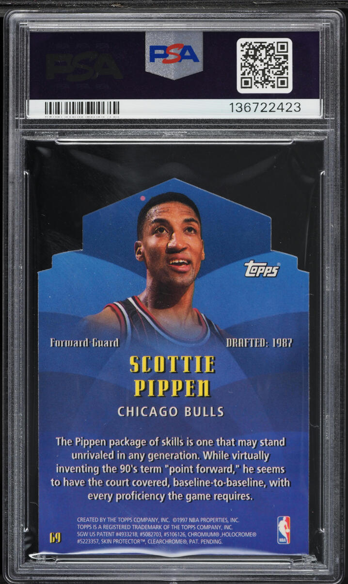 1997 Topps Generations Scottie Pippen #G9 PSA 8 NM-MT