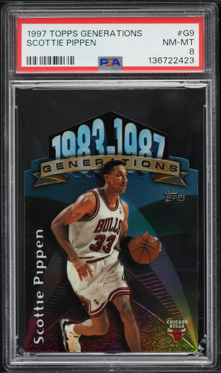 1997 Topps Generations Scottie Pippen #G9 PSA 8 NM-MT