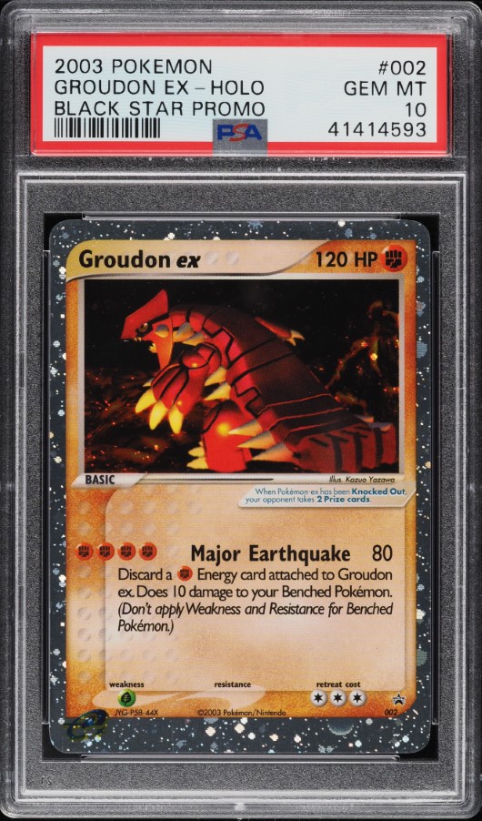2003 Pokemon Black Star Promo Holo Groudon Ex #2 PSA 10 GEM MINT